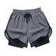 thumbnail image 5 of Pantalones cortos deportivos de doble capa para hombre, transpirables, informales y deportivos para baloncesto. 2XL, 5 of 8
