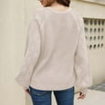 thumbnail image 4 of GigrtiJin Women's Cardigan V-Neck Sweaters Casual Long Sleeved Button down Solid Color Loose Sweater Jackets, 4 of 4