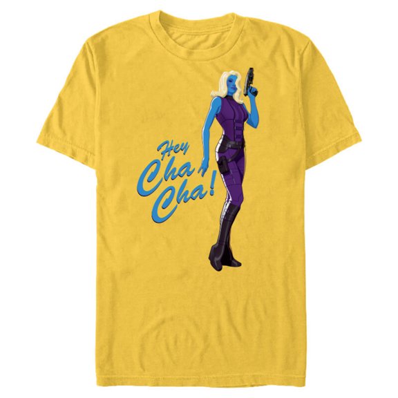 Marvel WHAT IF…? Nebula Hey Cha Cha Standard - Short Sleeve Blended T-Shirt for Adults – Customized-Yellow