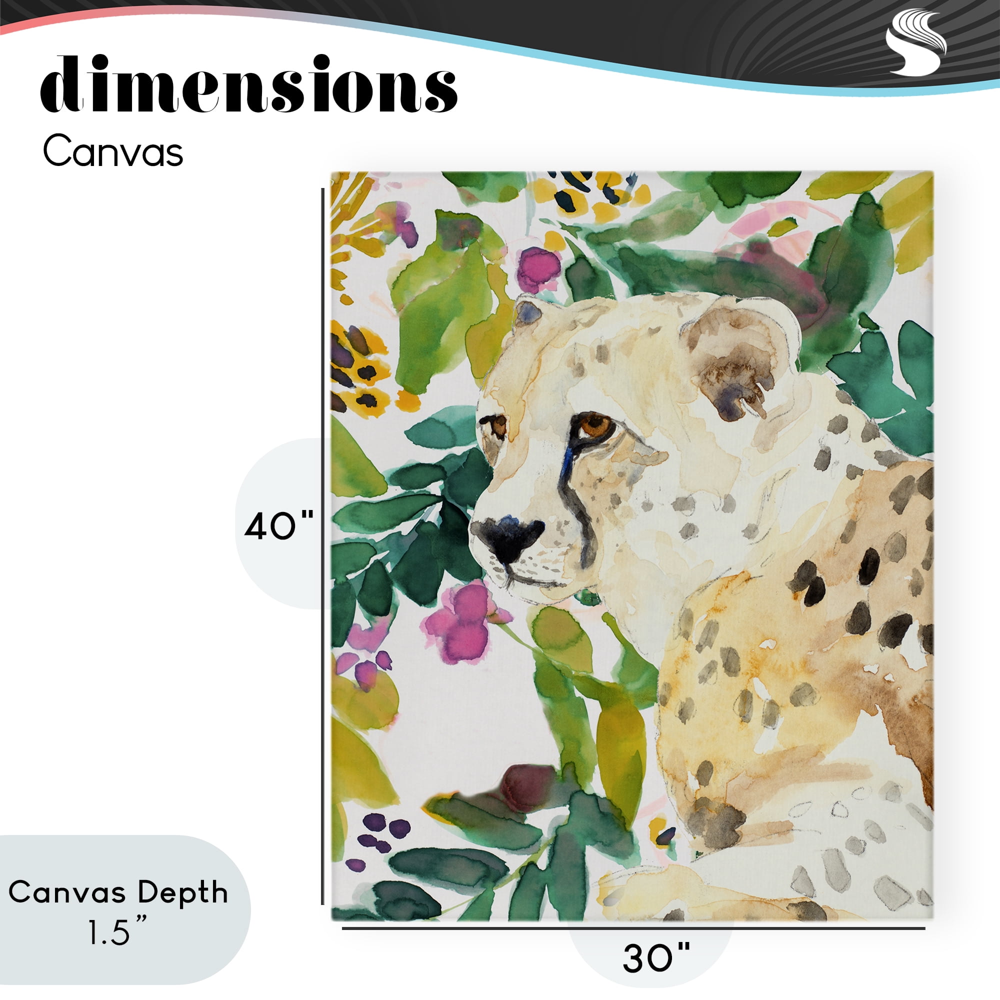 Stupell Industries Garden Plants Leopard Canvas Wall Art, design by Lanie Loreth