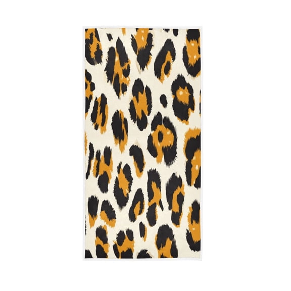 Bath Towel Single-Sided Printed Highly Absorbent Soft Quick Towel for Bathroom Spa Gym & Sports Leopard