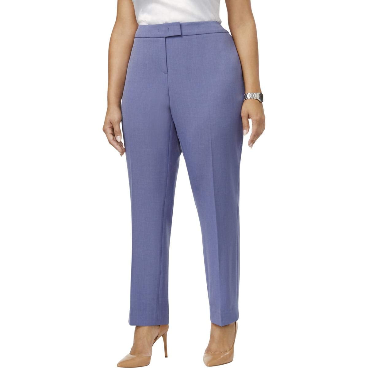 Anne Klein Womens Plus FlatFront Dress Pants Stretch 24W Walmart