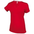 thumbnail image 1 of Kariban T-Shirt à Manches Courtes Col en V pour Femmes, 1 of 2