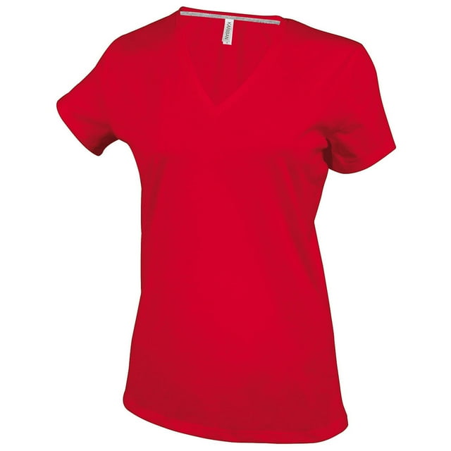 Kariban T-Shirt à Manches Courtes Col en V pour Femmes