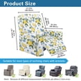thumbnail image 6 of Yuyamidu Lemon Print Reclining Chair Covers 4 Pieces Waterproof Recliner Covers That Stay in Place Non Slip Lazyboy Cover for Recliner Chair Soft Furniture Protector, 6 of 8