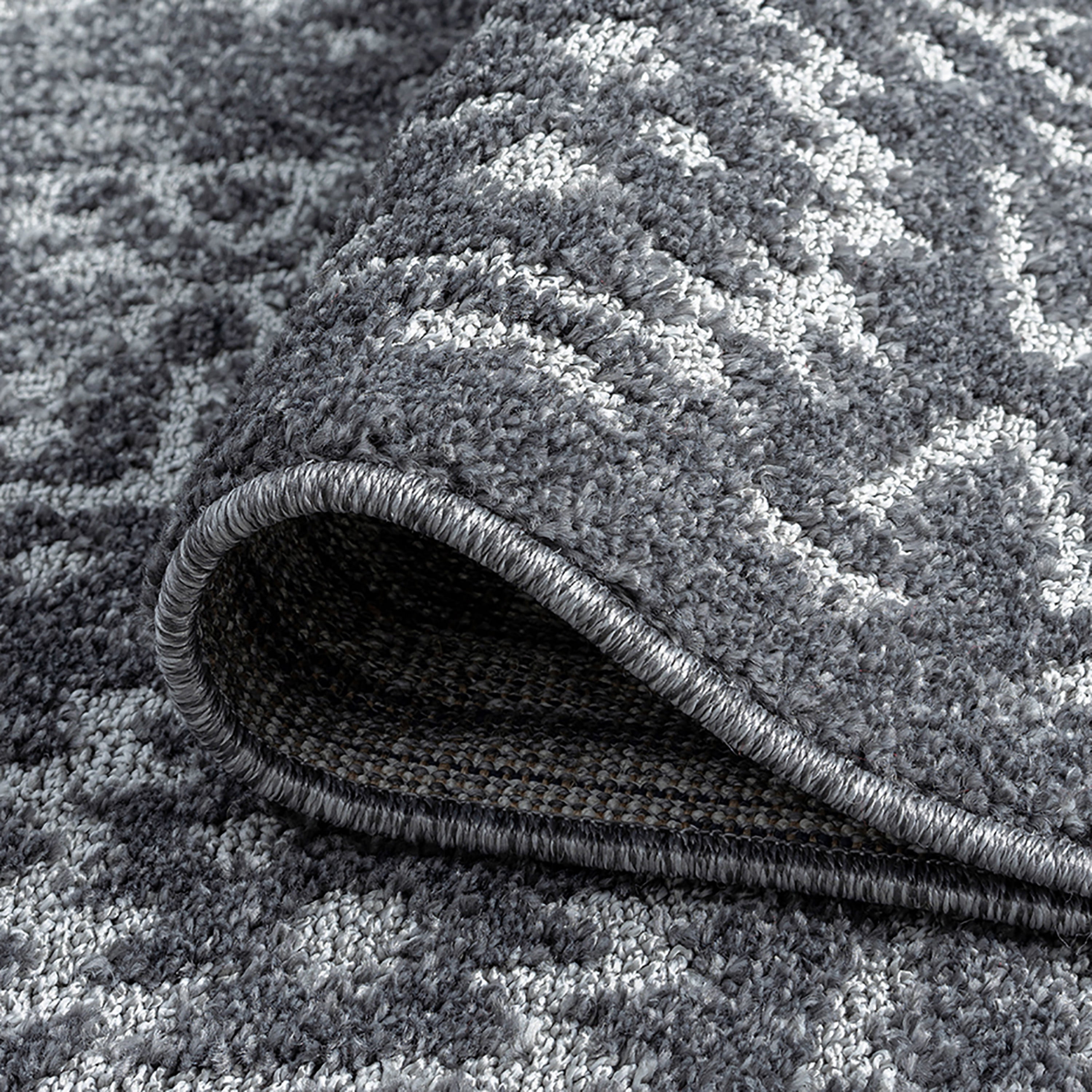 Bliss Rugs Scandinavian Area Rug for Living Room, Farmhouse, Bedroom, Geometric Tribal Dining Room Rug | Gray, 9' x 12'(8'10''x12'2'')
