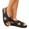 thumbnail image 6 of Norvail Womens Polka Dot Platform Sandals, Crisscross Slingback Comfort Cushioned Open Toe Walking Shoes, Adjustable Casual Sandals, Summer Going Out Shoes, 6 of 6