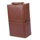 thumbnail image 3 of Caja de vino de cuero sintético con juego de vino, organizador de almacenamiento para el hogar, soporte para botellas de vino. Ranura doble, 3 of 9