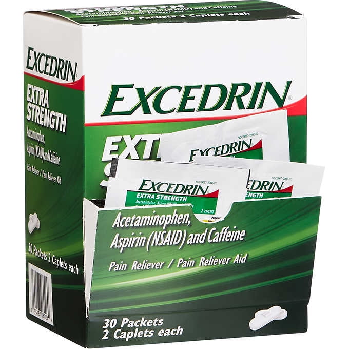 Excedrin Extra Strength Pain Reliever Caplets, Dispenser Pack, 2