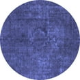 thumbnail image 1 of Ahgly Company Indoor Round Abstract Blue Modern Area Rugs, 8' Round, 1 of 4