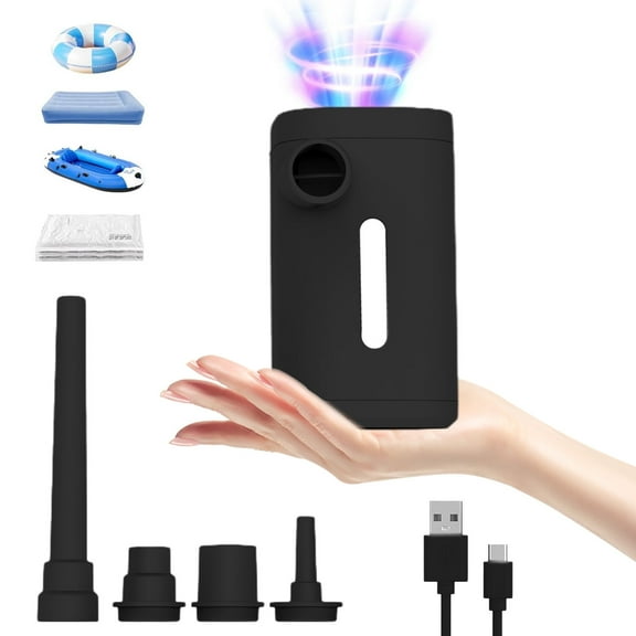 MixMart Air Pump for Air Mattress, Air Mattress Pump for Inflatables, Quick Fill Inflator Deflator Air Pump Perfect for Outdoor Camping Inflatable Boat Blow Up Pool Water Toy Car Air Bed