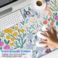 thumbnail image 2 of Long Mouse Pads for Desk,Pioneer Flower Floral Print Pattern Desk Mats on Top Of Desks, Desk Mouse Pad Extra Large with 3mm Non-Slip Base and Stitched Edge for Gaming,Office,Work,Home 47.3"x23.6", 2 of 6