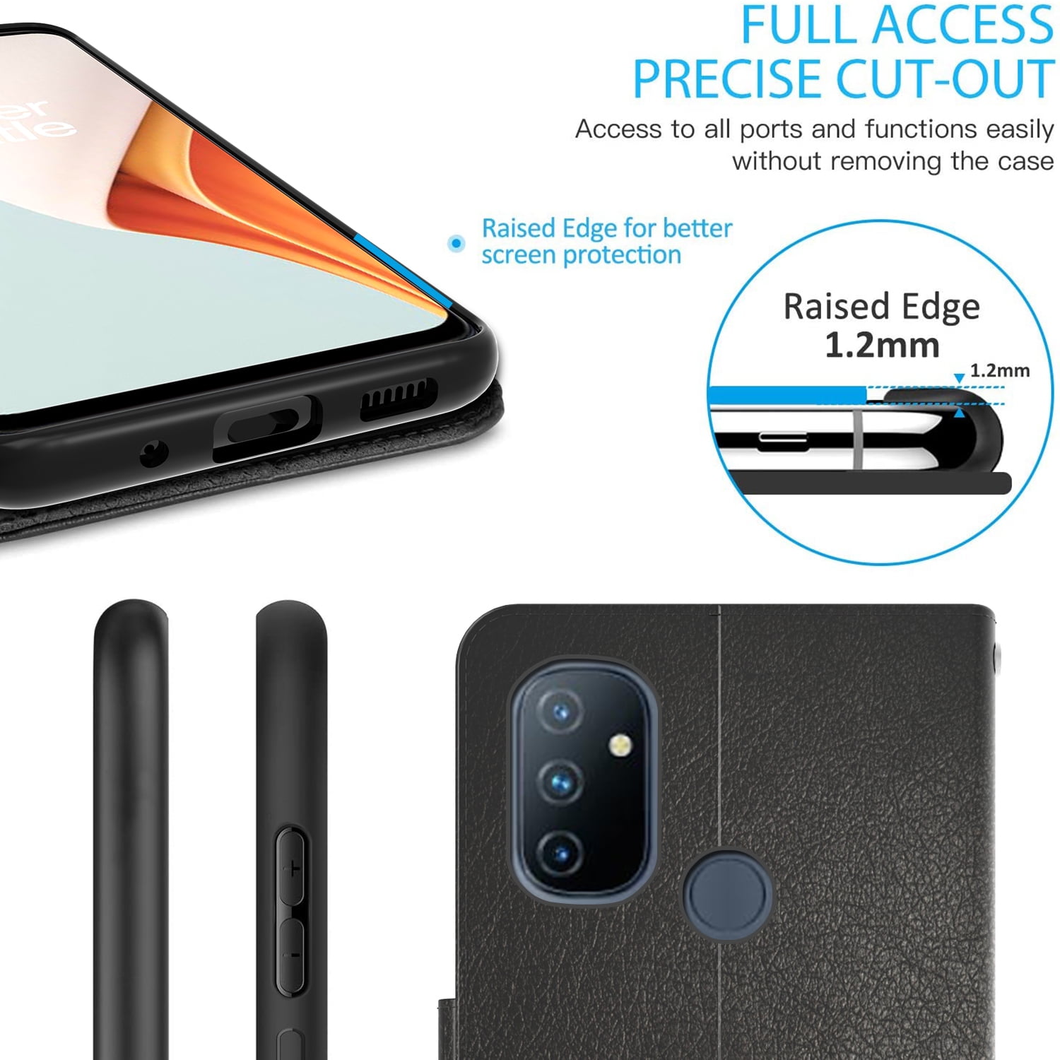 Coveron Oneplus Nord N100 Wallet Case Rfid Blocking Vegan Leather 6x Card Slot Holder Cover Flip Folio Phone Pouch Rose Gold Walmart Com
