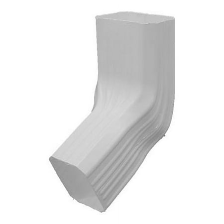 GENOVA AW221 A-Style to B-Style Downspout Elbow Vinyl White