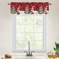 thumbnail image 2 of Innerwin Christmas Cafe Tier Xmas Kitchen Valance Thermal Insulated Short Window Curtain Rod Pocket Half Window Drapes Slot Top Bathroom Scarf Style-C 2pc-Tier Curtain: W:42''x H:45'', 2 of 6
