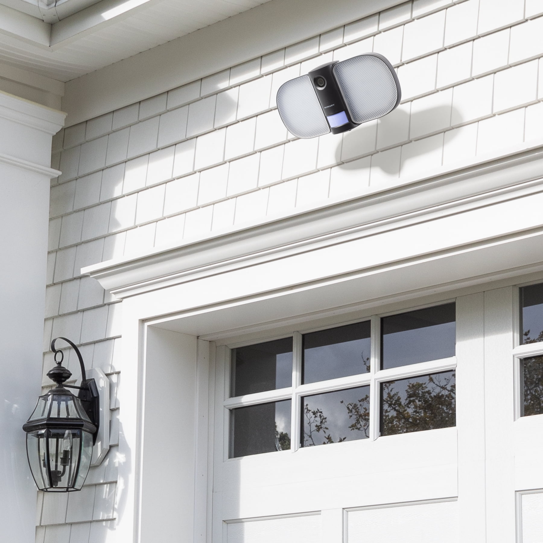 Merkury Innovations Smart Floodlight 1080p Camera, Requires 2.4 Ghz Wifi