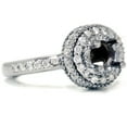 thumbnail image 2 of Pompeii 1/2ct Grey Diamond Engagement Ring Setting 14K White Gold (G/H,I2-I3), 2 of 3