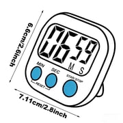 Digital Kitchen Timer Pro, Magnetic Countdown Count Up Stopwatch with Loud Alarm, Large Display Battery Operated Time Manager, Portable Classroom Tool for Cooking Baking Homework Exercise