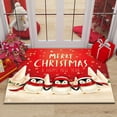 thumbnail image 1 of Large Christmas Decor Doormat for Home, Holiday Letter Print Indoor Carpet Rug, Non-Slip Kitchen Bedroom Floor Mat (60x90cm), 1 of 3