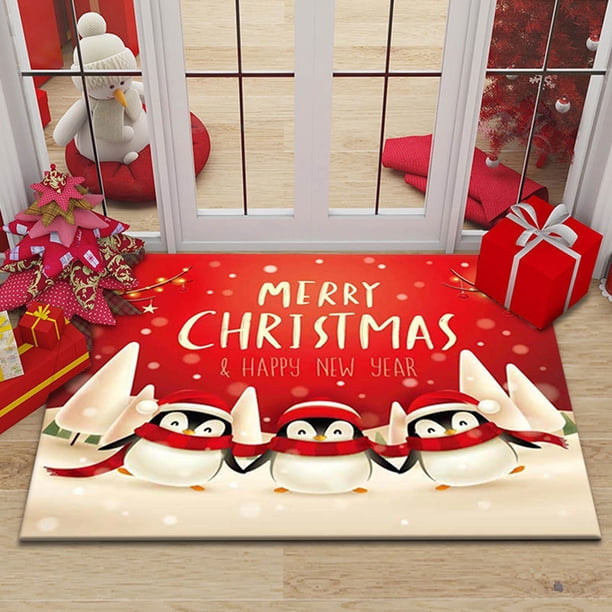 Ganfancp Christmas Letter Door Mats Alfombrillas de Cocina Dormitorio Salón Interior Home Alfombra Alfombrillas Ofertas Flash 1X Alfombrilla