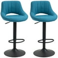 thumbnail image 1 of HOMCOM Bar Stools Set of 2 Swivel Adjustable Counter Height Barstools, 1 of 9
