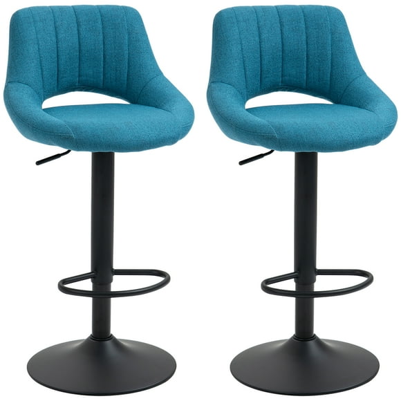 HOMCOM Tabourets de Bar Ensemble de 2 Tabourets de Comptoir Pivotants Réglables