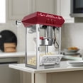 thumbnail image 5 of Commercial Popcorn Maker Machine,12 Ounce Kettle Stainless Steel Commercial Popcorn Machine with Tempered Glass,Warming Deck, 800W Countertop Popcorn Popper for Parties Red,, 5 of 7