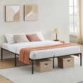 thumbnail image 1 of Cama Full de Metal Plataforma – 14 Pulgadas, Estructura Robusta, Lamas de Acero, Sin Somier, Montaje Fácil, Base Silenciosa – Negro – FULL (191×137×38 cm), 1 of 8