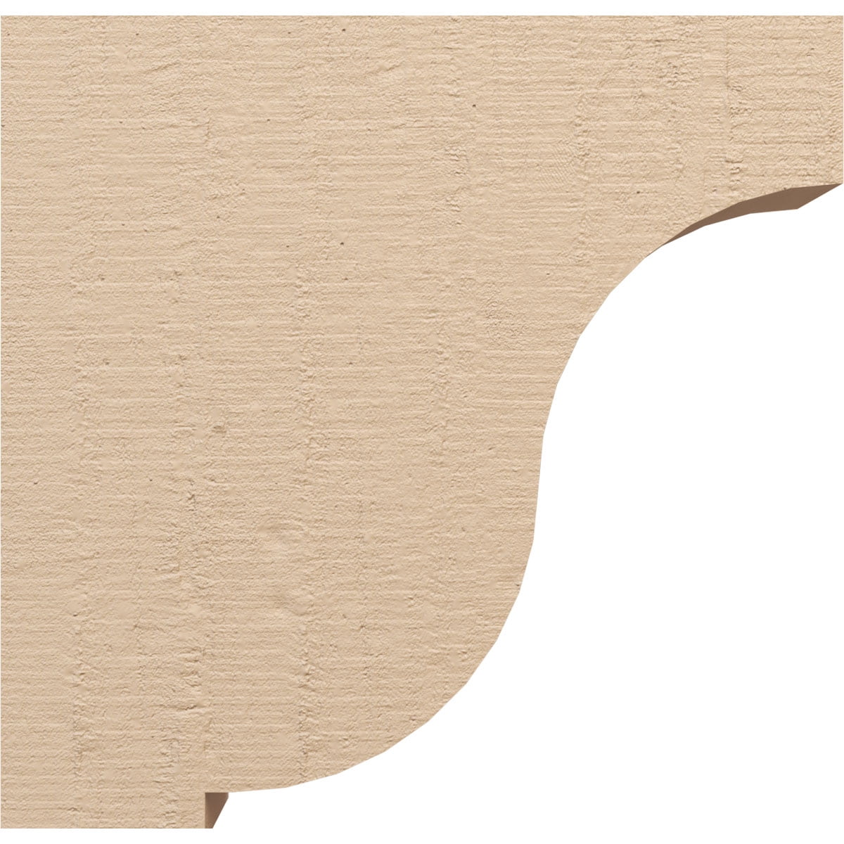 5"W x 20"D x 20"H Thin Van Buren Rough Cedar Woodgrain TimberThane Corbel, Primed Tan