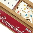 thumbnail image 4 of Front Porch Classics, Rummikub Vintage Edition in All-Wood Storage Case with 4 Built-in Player Trays and 106 Rummikub Tiles, for 2 to 4 Players Ages 8 and Up, 4 of 7