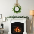 thumbnail image 6 of 2PCS Christmas Kitchen Cabinet Wreaths Decor with Ribbon Bows 12 in Small Cabinet Wreaths Hanging Artificial Greenery Wreath for Front Door Farmhouse Wall Window Chair Christmas Garland Decoration, 6 of 8