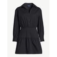 thumbnail image 2 of Scoop Women's Collared Shirt Dress with Long Sleeves, 2 of 5