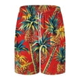 thumbnail image 4 of Gibobby Men's Beach Shorts Swim Shorts 2 in 1 Men's Swim Trunks 9" with Zipper Pockets Bathing Suit Built-in Board Shorts Swimwear Long Shorts(XXL,Red), 4 of 5