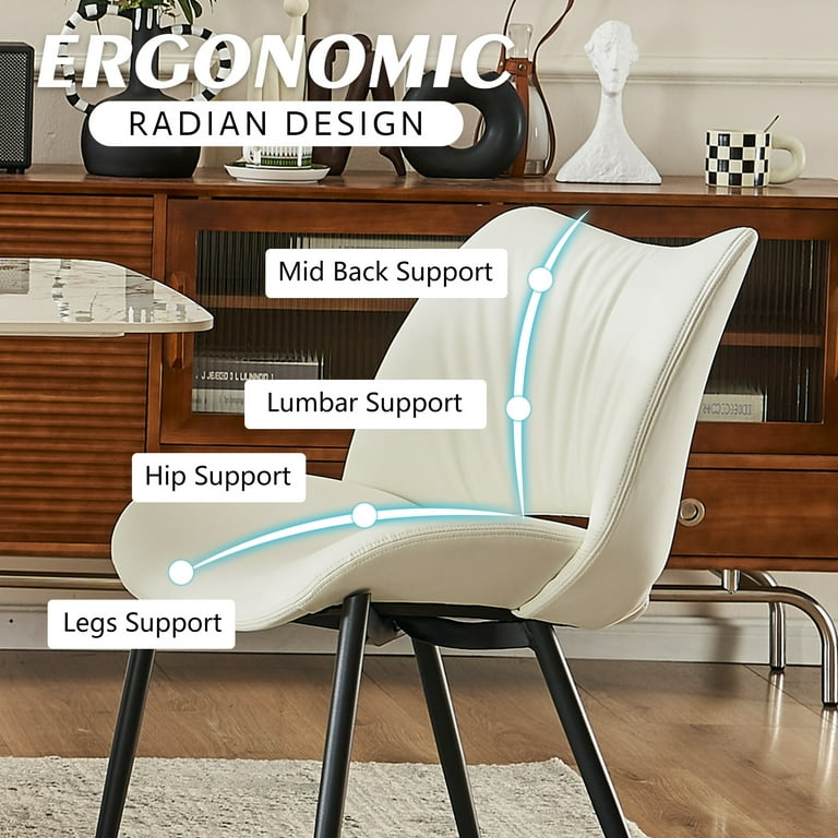 YOUNIKE Set of Modern Genuine Leather Dining Chairs, Stylish