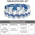 thumbnail image 6 of Round Tablecloth Blue Flowers Table Cloths Waterproof Table Cover for Wedding Party Dining Holiday Banquet, 6 of 6