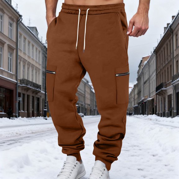 Mens Cargo Sweatpants Relaxed Fit Straight Leg Cargo Work Pants Casual Pants for Men Mens Jogging Pants with Pockets