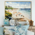 thumbnail image 2 of Designart "Tranquil Vintage Beach Day I" Extra Large Beach Framed Wall Art - Coastal Green Coastal Beach Sand Entryway Framed Wall Art Print, 2 of 7