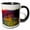 Black/White, variant on 3drose, Usa, Arizona, Wildflowers and Cacti in Organ Pipe National Monument., 11oz Two-tone Black Mug
