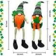 thumbnail image 5 of Ayieyill St Patricks Day Decorations 2PCS St Patricks Gnomes for Kids Home Table Ornament St. Patrick's Day Gifts Irish Gnome Plush Elf Scandinavian Handmade Swedish Tomte Leprechaun 20in (Green), 5 of 6