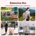 thumbnail image 5 of Plenkra Rolling Pet Carrier with Telescopic Handle & Shoulder Strap – Ventilated Travel Trolley with Quiet Wheels for Small Cats & Dogs, Outdoor Adventures & Camping (Pink), 5 of 9