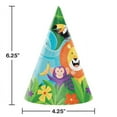 thumbnail image 2 of Creative Converting 340108 Jungle Safari Party Hats, 8 Count, 2 of 2