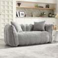 thumbnail image 2 of PORKISS Oversized Bean Bag Chair with 2 Pillows, Giant Large Loveseat Bean Bag Chair Couch for Adults Teens, Chenille Fabric Sofa, Grey, 2 of 12