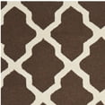 thumbnail image 3 of SAFAVIEH Cambridge Liam Geometric Wool Area Rug, Dark Brown/Ivory, 4' x 4' Round, 3 of 5