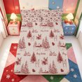 thumbnail image 5 of Manfei Cartoon Xmas Candy Cane Bed Sheets,Merry Christmas Full Size Sheets,4pcs,1 Flat Sheet,1 Fitted Sheet and 2 Pillowcases, 5 of 6