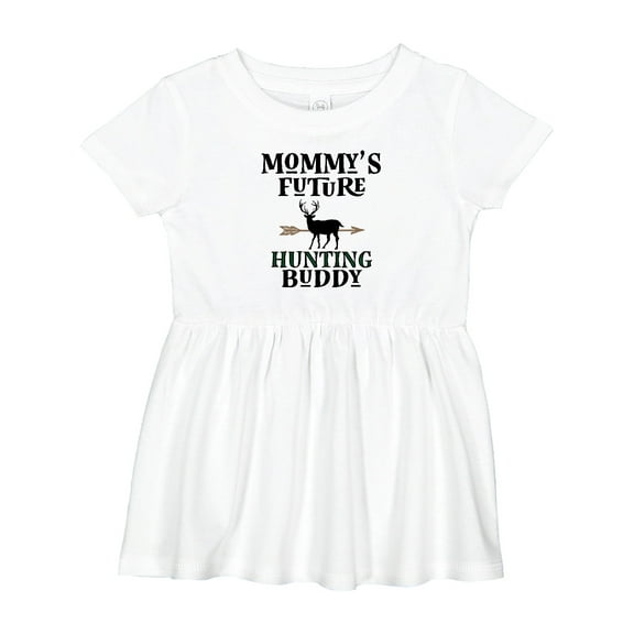 Inktastic Mommy Hunting Buddy Archery Girls Baby Dress