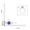 thumbnail image 4 of ANGARA Natural 1.8 ct Tanzanite Split Shank Ring with Diamond Halo in 14K White Gold for Women (Size-8mm) | December Birthstone, Anniversary, Jewelry Gift for Women | Natural Tanzanite Ring, 4 of 9