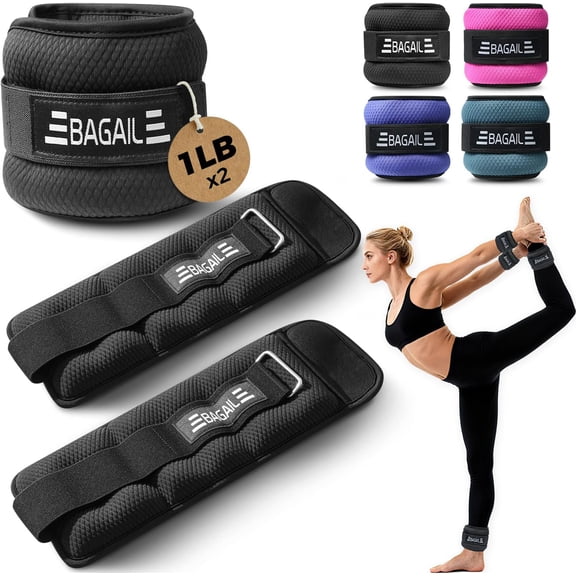 Ankle Wrist Weights for Women & Men, One Pair of 1/2/4/6/8/10 LBS Wearable Leg Arm Weights with Sleek Design & Secure Fit for Walking, Running, Pilates, Home Fitness & Physical Therapy