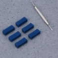 thumbnail image 6 of HEATSHAKING Watch Band Strap Retainers 6Pcs Dark Blue Silicone for Daily Use 0.9x0.2x0.2in, 6 of 8