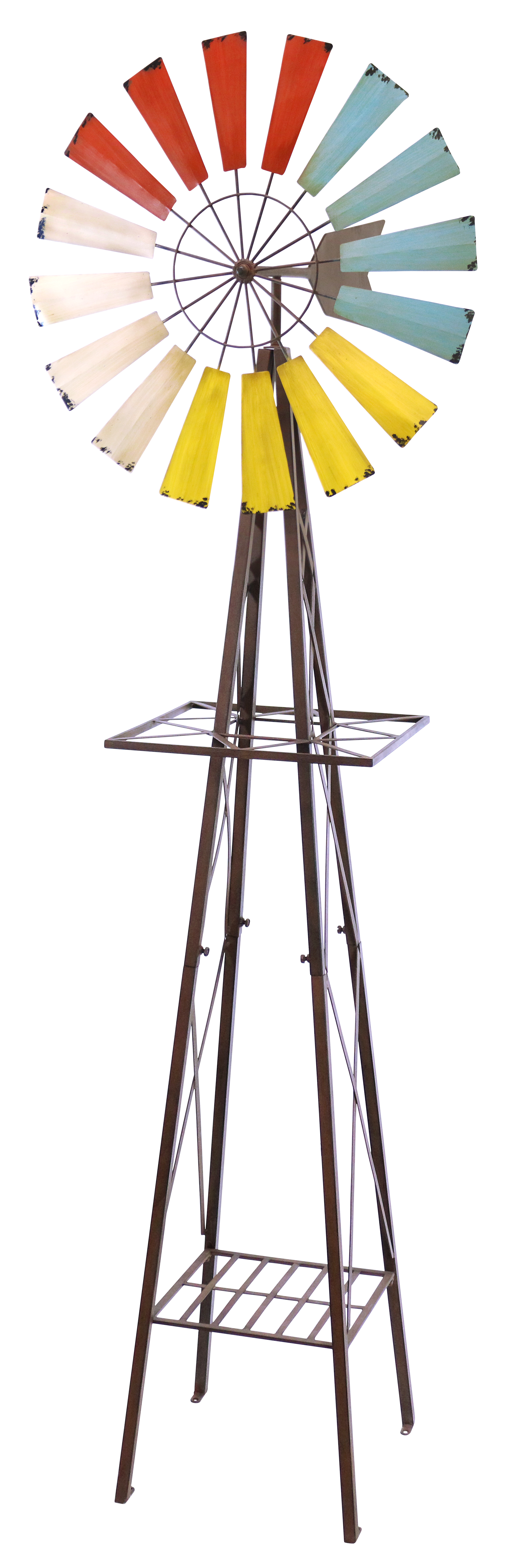 Metal Windmill Garden Stand