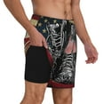 thumbnail image 2 of Vsdgher Veterans Day1 for Mens Swim Trunks with Compression Liner Swim Shorts Swim Suits Board Shorts-X-Large, 2 of 6